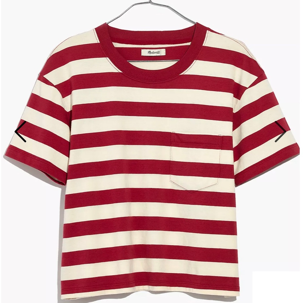 Madewell Easy Crop Tee in Murph Stripe